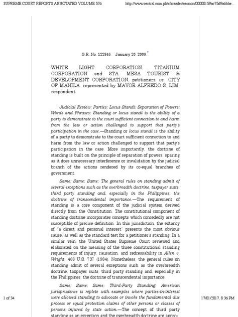 White Light v. City of Manila, 576 SCRA 416 (2009).